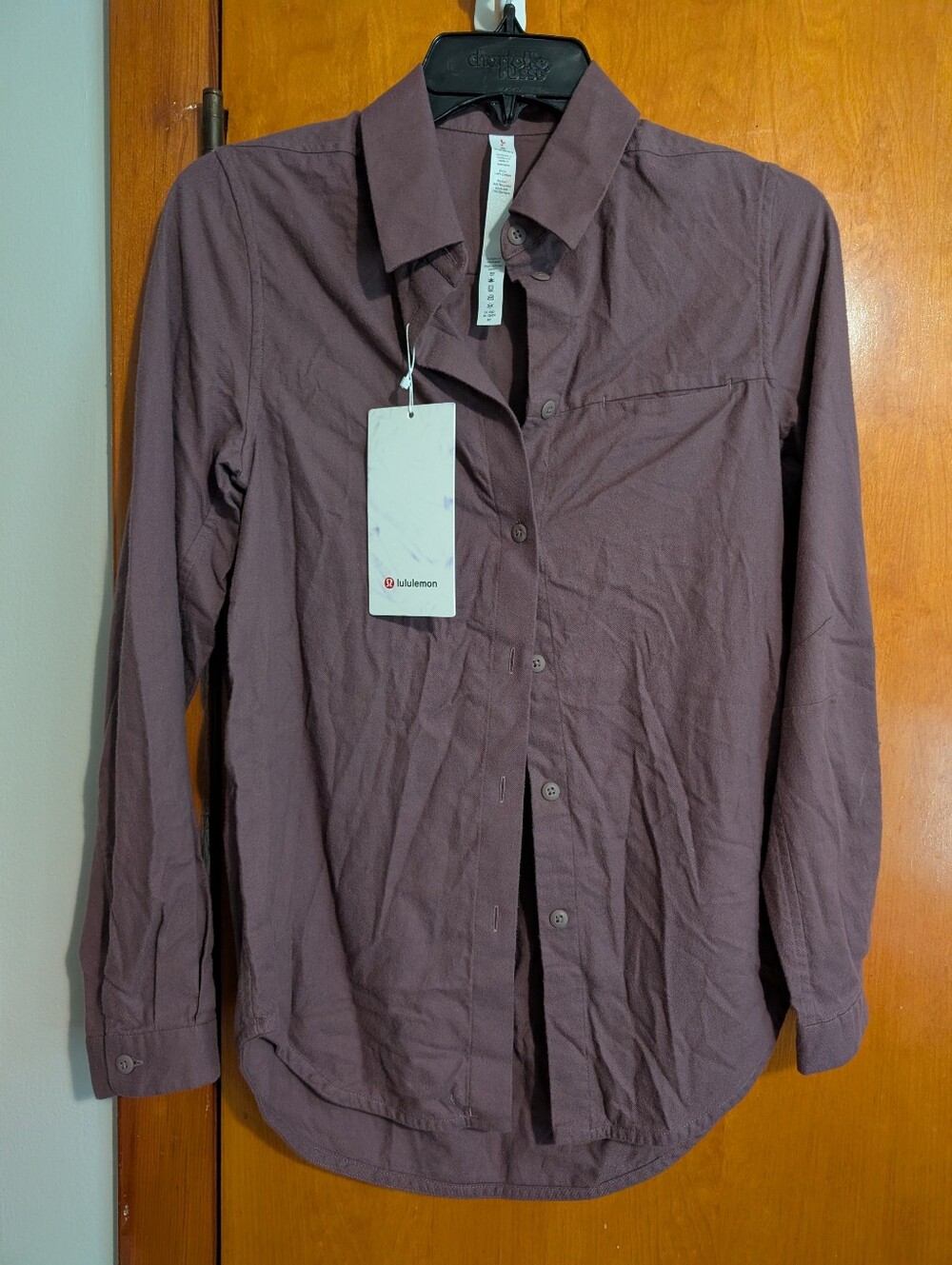 Lululemon Full Day Ahead Shirt LS *Flannel Size 2 Antique Bark ANTK